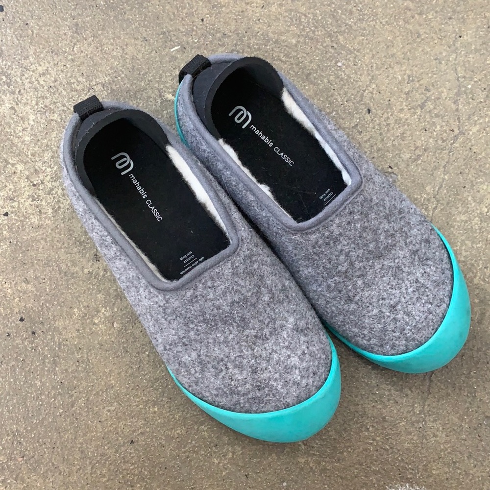Mahabis Classic slippers removable sole green